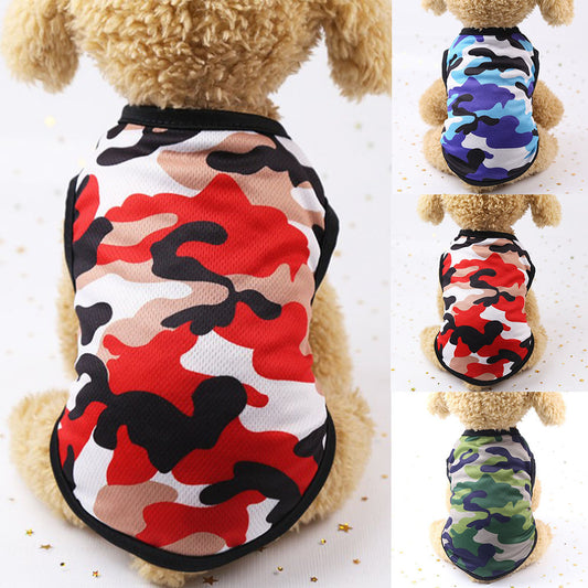 Printed Mesh Camouflage Dog Vest – Lightweight Multi-Color Pet Harness