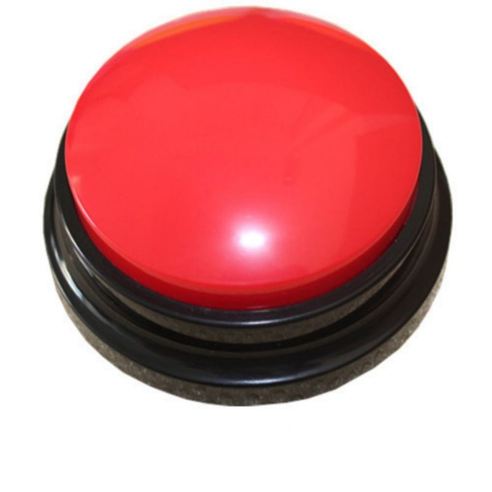 Voice Recording Pet Training Button – 30-Second Playback Buzzer for Dogs, Interactive Clicker Toy