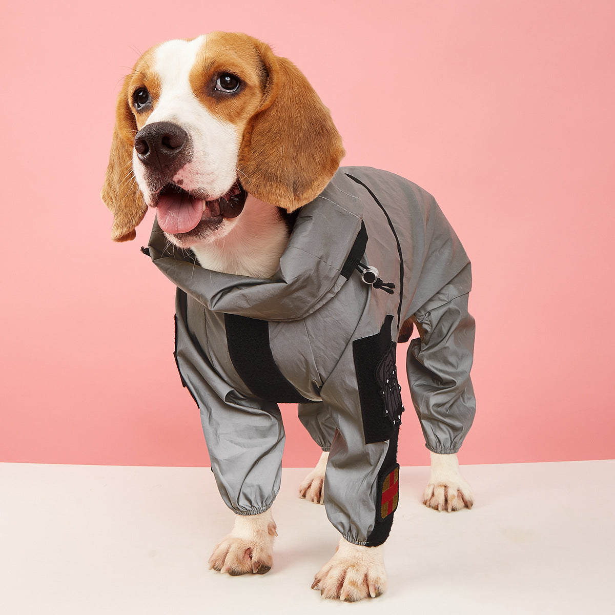 Reflective Waterproof Dog Raincoat – All-in-One Large Pet Rain Jacket
