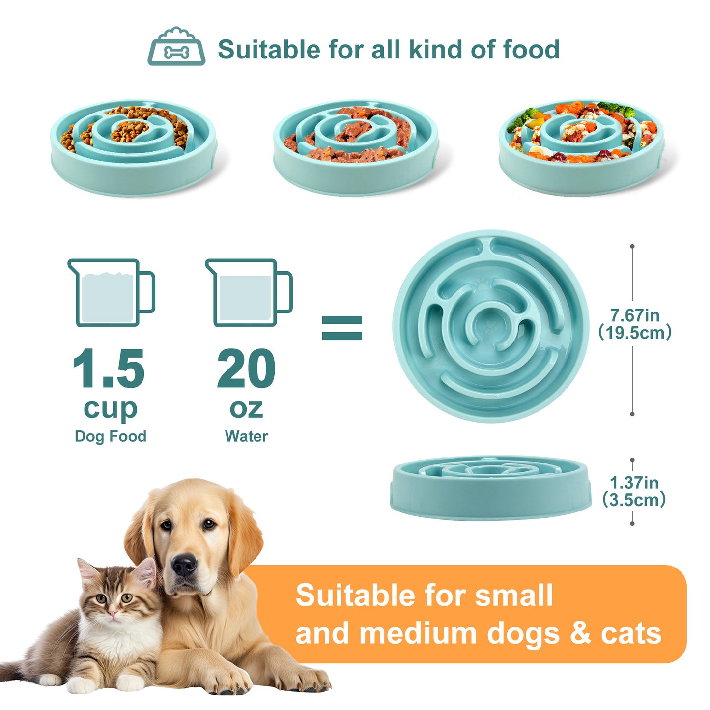 Slow Feeder Dog Bowl – Silicone Puzzle Feeder for Healthy Eating & Anti-Choking Puppies