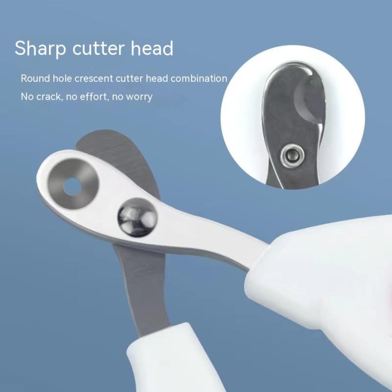 Cat Nail Clippers with Circular Cut Hole – Sharp Angled Blade Paw Trimmer for Safe Grooming