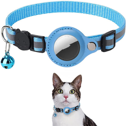 Reflective Waterproof AirTag Collar Holder With Nylon Collar For Cats Dogs Kittens Puppies Secure Protective Case Pet Tracking Accessory
