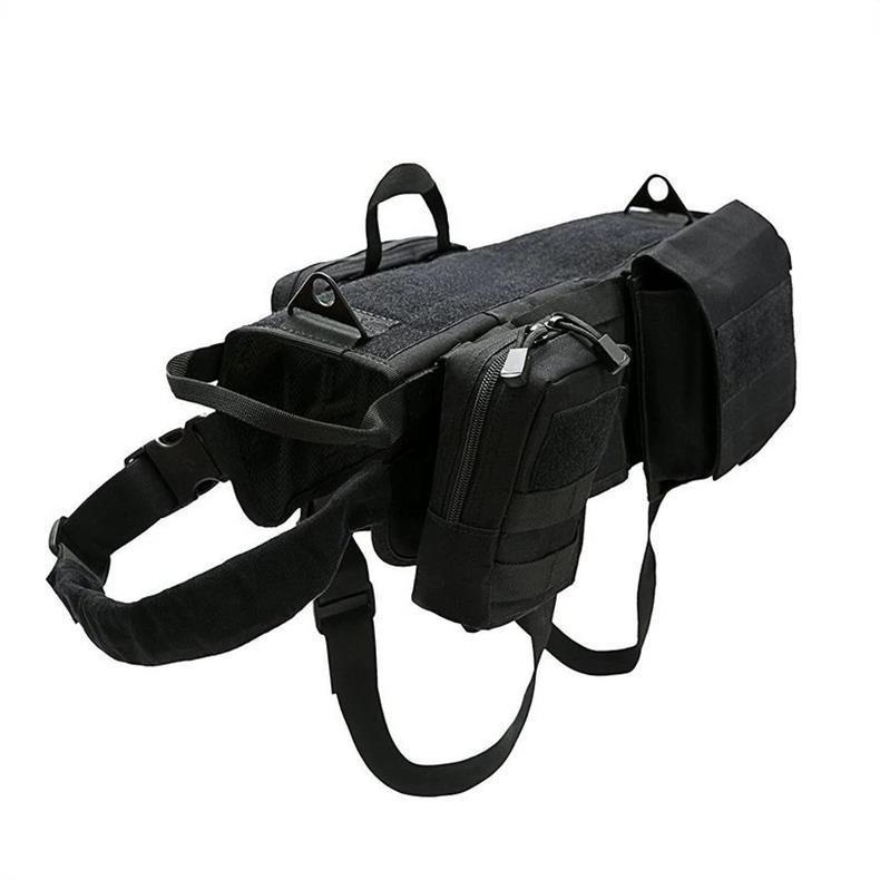 Ihrtrade Tactical Dog Harness – Adjustable Military Molle Vest for Dogs
