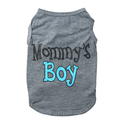 Mommys Boy Dog and Cat Shirt – Cute Pet Clothing for Small Dogs and Cats