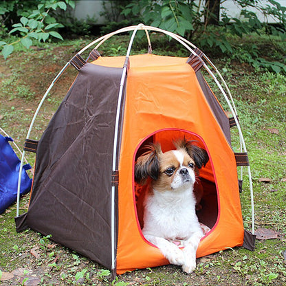 Camping & Indoor Pet Tent – Foldable Dog & Cat House, Sunscreen Portable Kennel