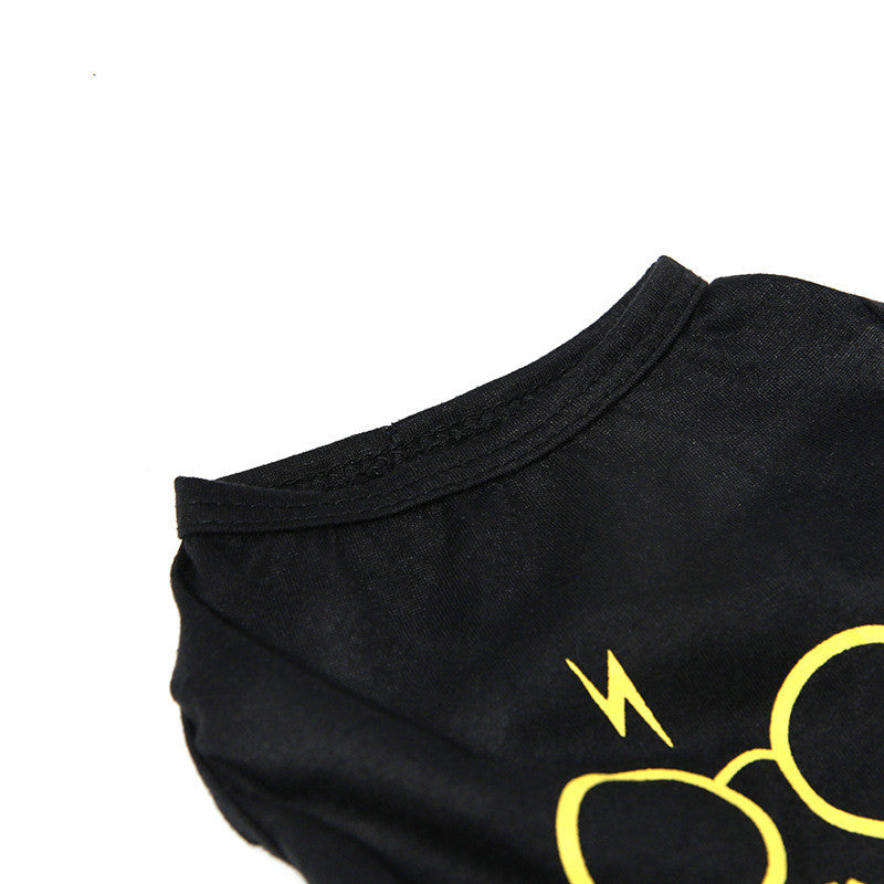 Small Dog & Cat Thin Black Vest – Stain-Resistant Pet Clothing