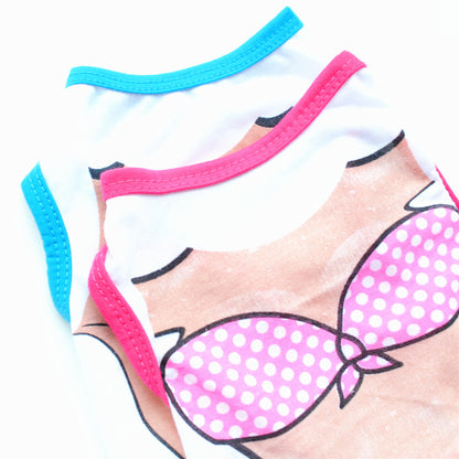 Cotton Pet Bikini Vest Harness – Lightweight Pectoral Vest for Dogs & Cats