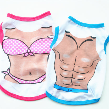 Cotton Pet Bikini Vest Harness – Lightweight Pectoral Vest for Dogs & Cats