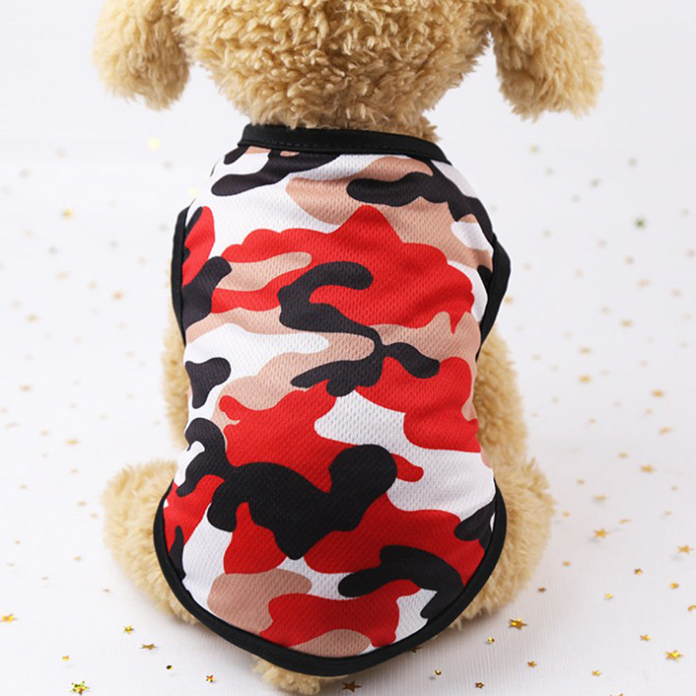 Printed Mesh Camouflage Dog Vest – Lightweight Multi-Color Pet Harness