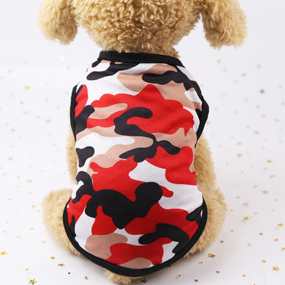 Printed Mesh Camouflage Dog Vest – Lightweight Multi-Color Pet Harness