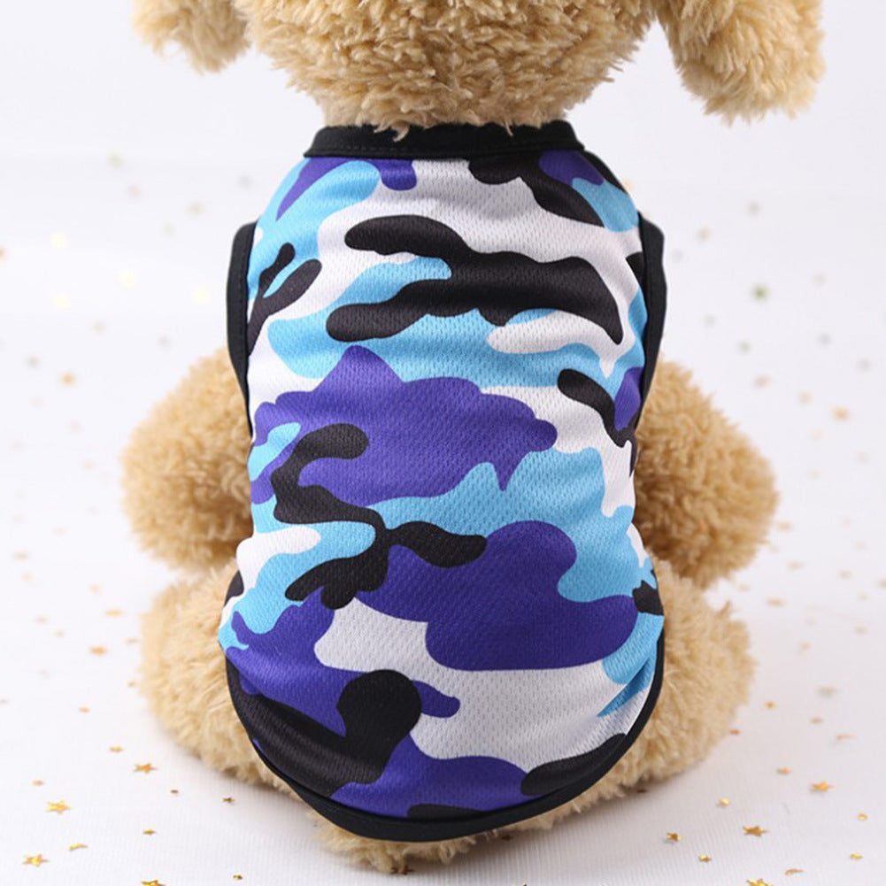 Printed Mesh Camouflage Dog Vest – Lightweight Multi-Color Pet Harness