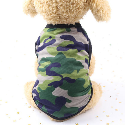 Printed Mesh Camouflage Dog Vest – Lightweight Multi-Color Pet Harness