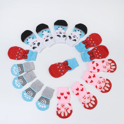 Pet Knit Skid Warm Love Cotton Socks