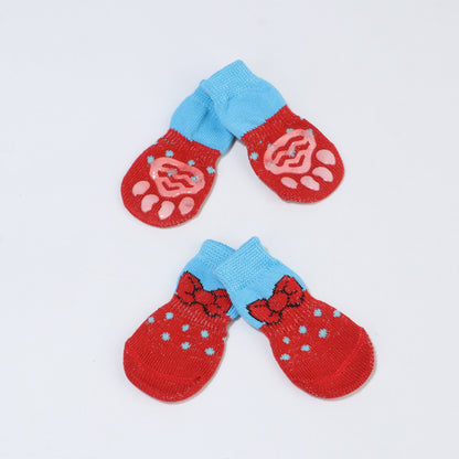 Breathable Indoor Pet Socks – Non-Slip Shoe Covers for Dogs & Cats