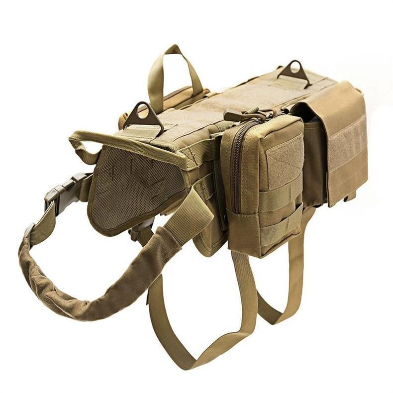 Ihrtrade Tactical Dog Harness – Adjustable Military Molle Vest for Dogs