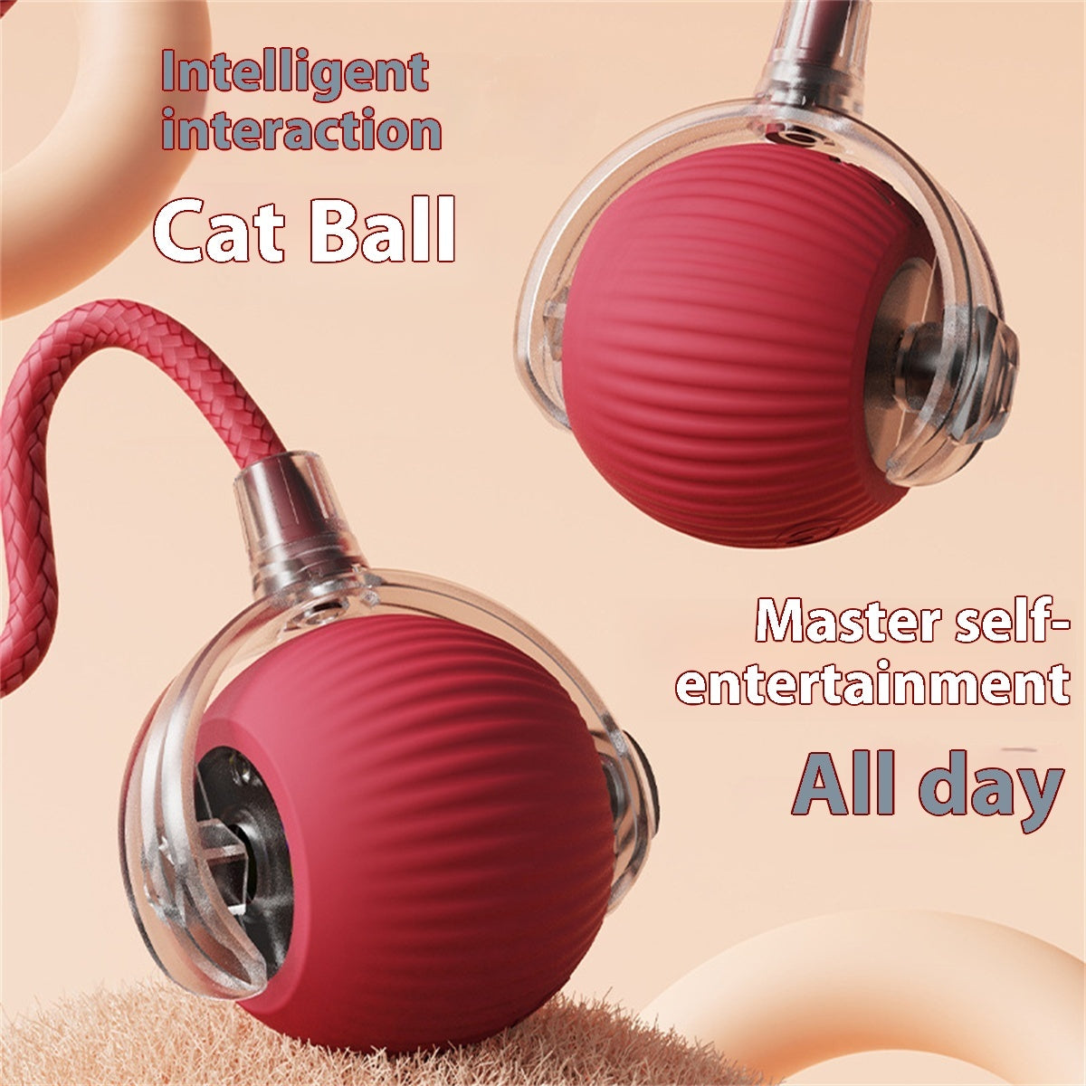 Electric Cat Toy – Automatic Rolling Ball for Self-Entertainment