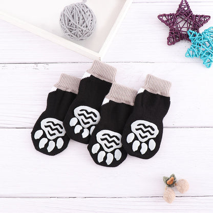 Breathable Indoor Pet Socks – Non-Slip Shoe Covers for Dogs & Cats
