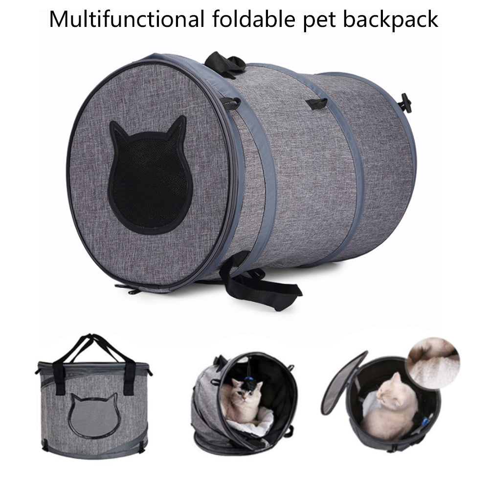 Foldable Pet Carrier Bag and Cat Tunnel Portable Travel Bed for Dogs and Cats