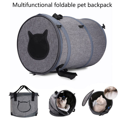 Foldable Pet Carrier Bag and Cat Tunnel Portable Travel Bed for Dogs and Cats