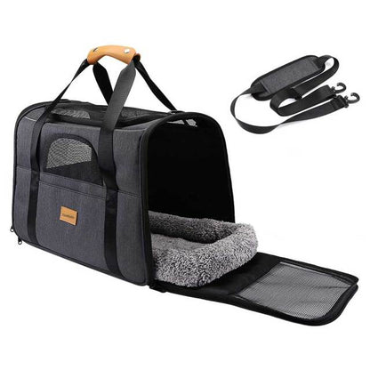 Soft Foldable Portable Cat and Dog Carrier Comfortable Pet Travel Bag