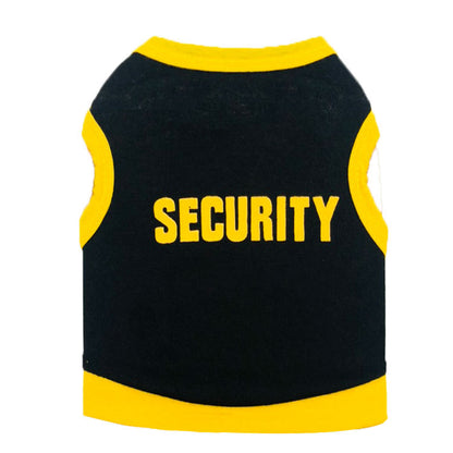 Cotton Printed Pet Vest – Lightweight Clothing for Small Dogs - Security Print