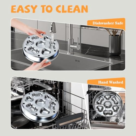 Non-Slip Metal Slow Feeder Dog Bowl – Heart & Bone Design for Small, Medium & Large Dogs