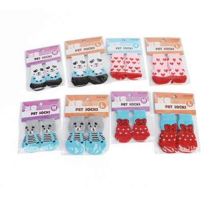 Pet Knit Skid Warm Love Cotton Socks