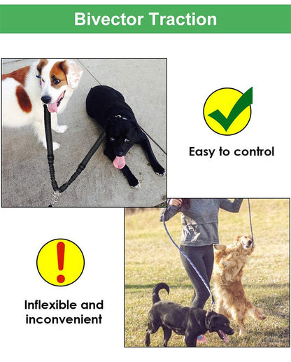 Multipurpose Dual-Headed Dog Leash – Adjustable Lead for Walking & Training Two Dogs