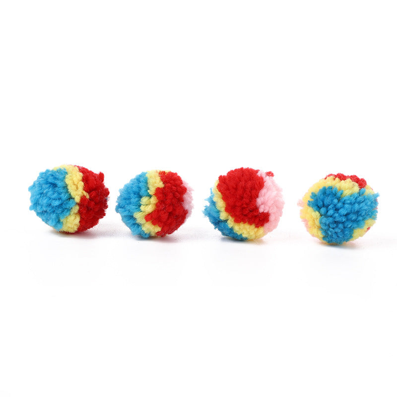 Cat Toy Rainbow Hair Ball Toy Ball Color - So Much Fun for Cats