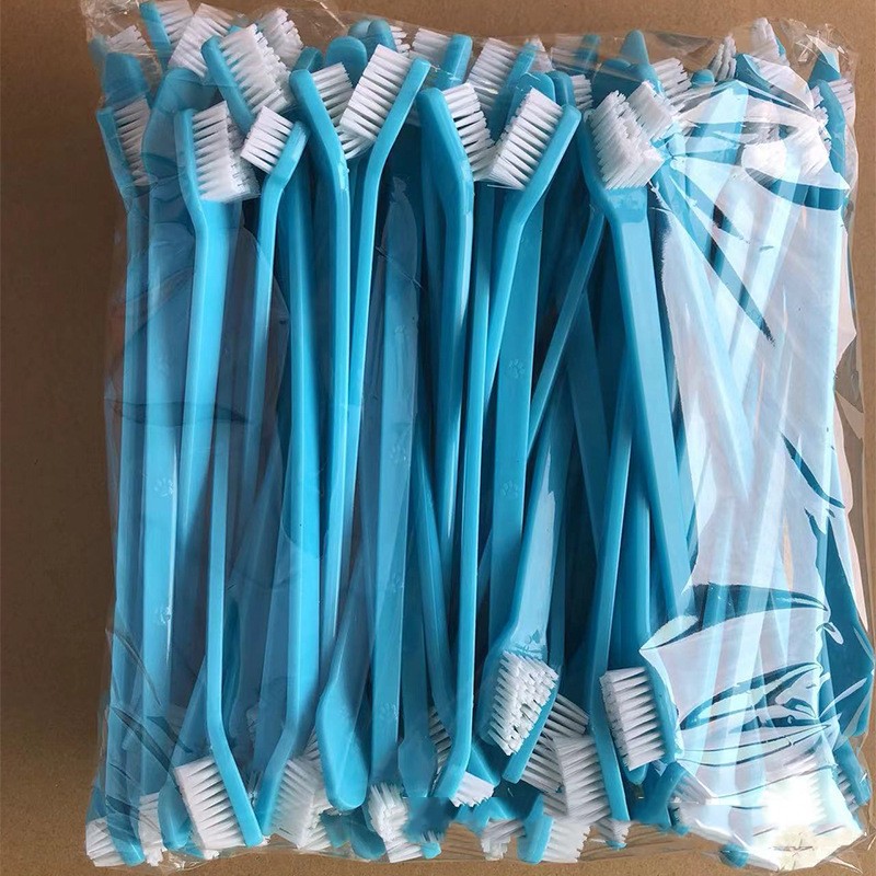 Long-Handle Double-Head Pet Toothbrush – Dog & Cat Dental Care Tool