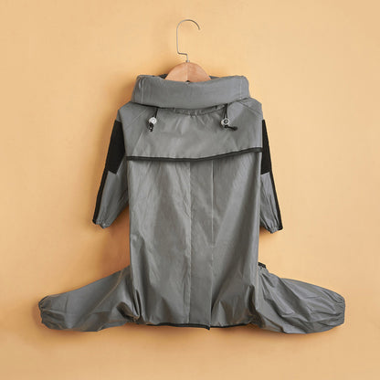 Reflective Waterproof Dog Raincoat – All-in-One Large Pet Rain Jacket