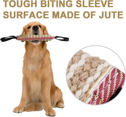 Dog Tug Toy Bite Pillow – Jute Training Toy for Tug-of-War & Puppy Training