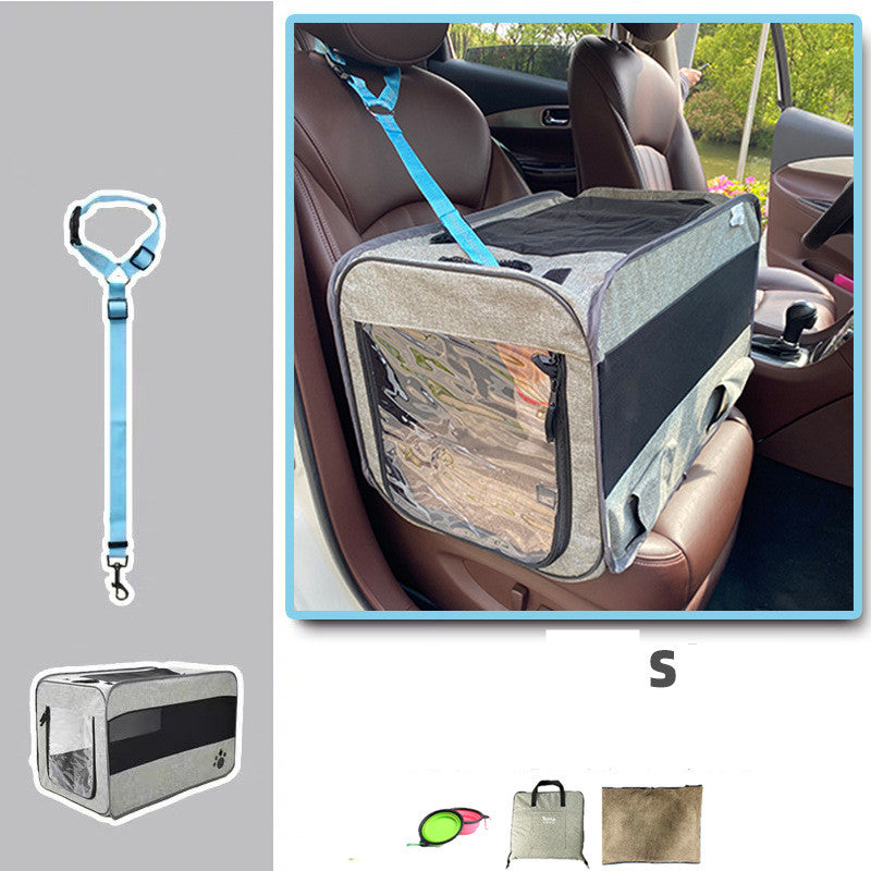 Portable Foldable Pet Travel Carrier Bag with Safety Zippers Secure and Comfortable for Cats and Dogs