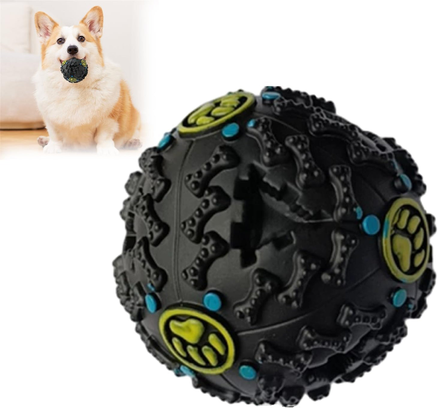 Dog Food Ball Bite Resistant Toy Puzzle Large And Small Size Interactive Pet Toy For Dogs Durable Treat Dispensing Fun