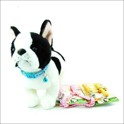 Summer Dog Harness and Leash Set – Cute Bone Print Pet Walking Set