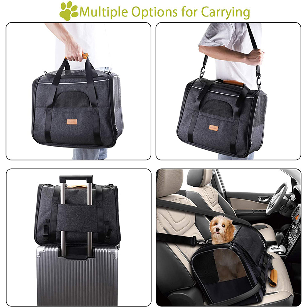 Soft Foldable Portable Cat and Dog Carrier Comfortable Pet Travel Bag