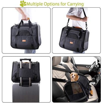 Soft Foldable Portable Cat and Dog Carrier Comfortable Pet Travel Bag