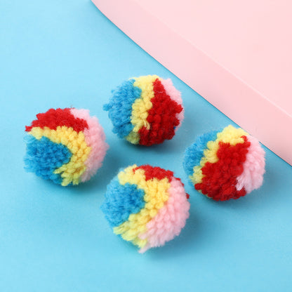 Cat Toy Rainbow Hair Ball Toy Ball Color - So Much Fun for Cats