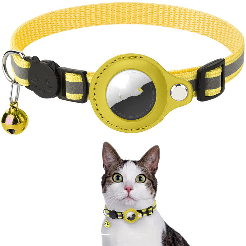 Reflective Waterproof AirTag Collar Holder With Nylon Collar For Cats Dogs Kittens Puppies Secure Protective Case Pet Tracking Accessory
