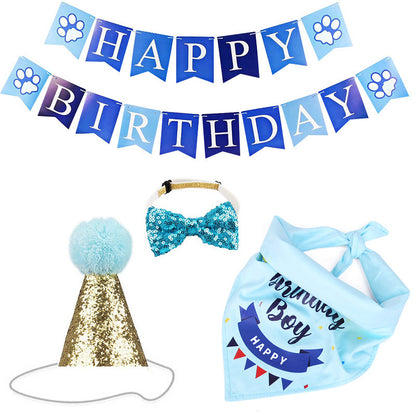 Pet Birthday Decoration & Dress-Up Set – Party Props & Holiday Accessories for Dogs & Cats