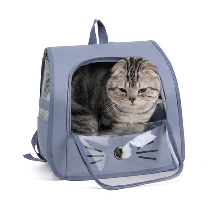 Breathable Cat Backpack Carrier – Portable Outdoor Pet Shoulder Bag for Cats & Small Dogs