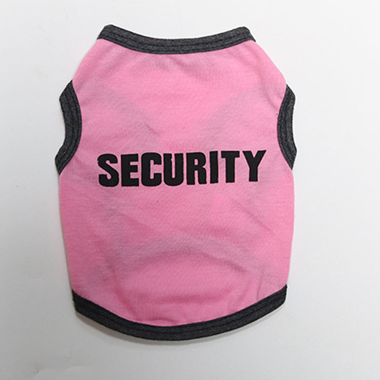 Cotton Printed Pet Vest – Lightweight Clothing for Small Dogs - Security Print