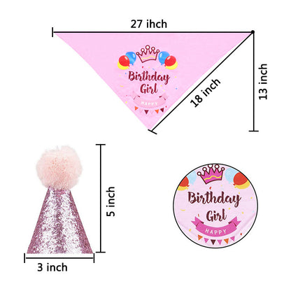 Pet Birthday Decoration & Dress-Up Set – Party Props & Holiday Accessories for Dogs & Cats