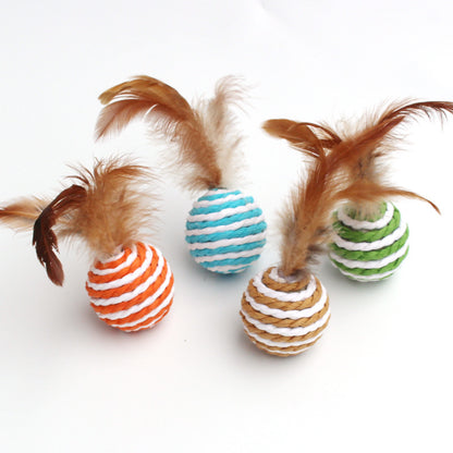 Cat scratching toy sisal tease cat ball