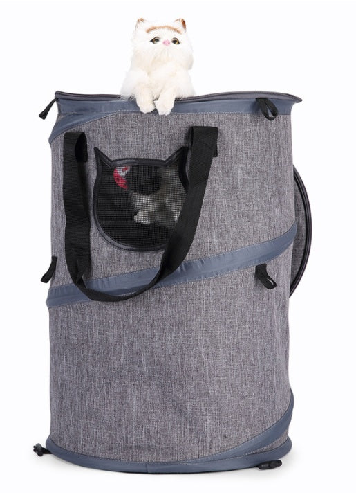 Foldable Pet Carrier Bag and Cat Tunnel Portable Travel Bed for Dogs and Cats
