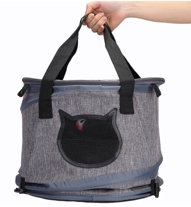 Foldable Pet Carrier Bag and Cat Tunnel Portable Travel Bed for Dogs and Cats