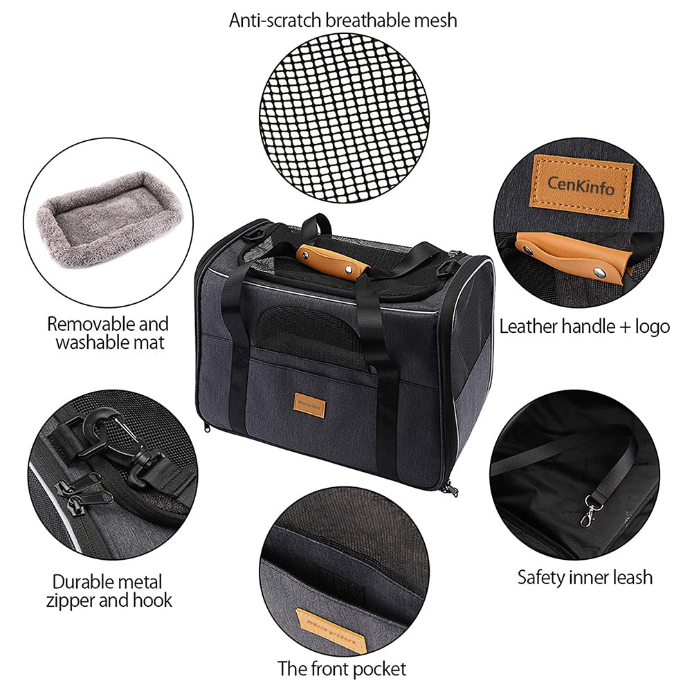 Soft Foldable Portable Cat and Dog Carrier Comfortable Pet Travel Bag