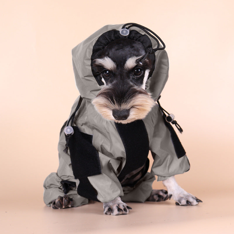 Reflective Waterproof Dog Raincoat – All-in-One Large Pet Rain Jacket