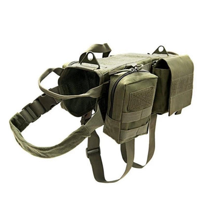 Ihrtrade Tactical Dog Harness – Adjustable Military Molle Vest for Dogs