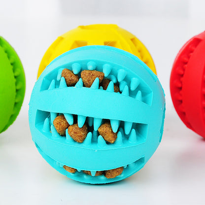 Pet Slow Feeder Dog Toy - Cute Rubber Dog Ball Interactive Treat Dispensing Toy For Training Boredom Relief And Healthy Eating
